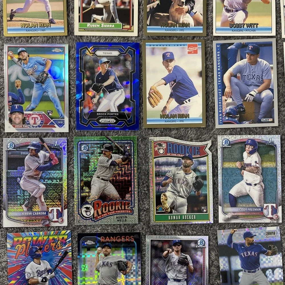 Texas Rangers‎ Baseball 24 Card Lot - Rookies, Stars, Inserts, Parallels